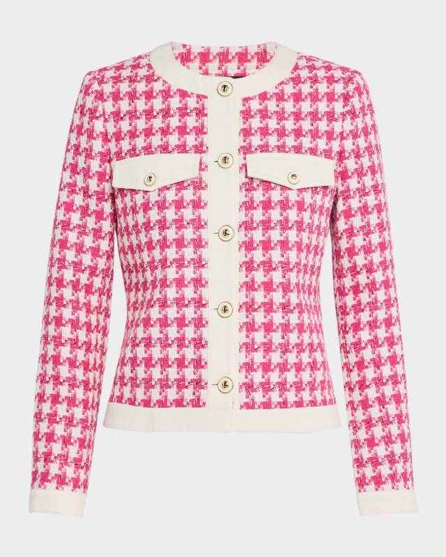 The Farley Houndstooth Tweed Jacket